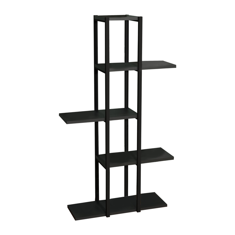 Подов рафт Ploko антрацит меламин-черен метал 60x24x110cm