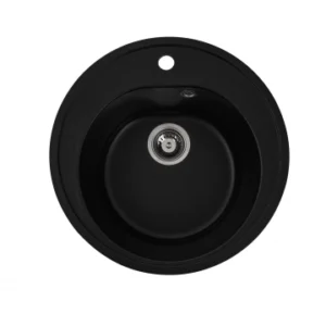Мивка от технически камък за кухня LUNA 510 черен металик