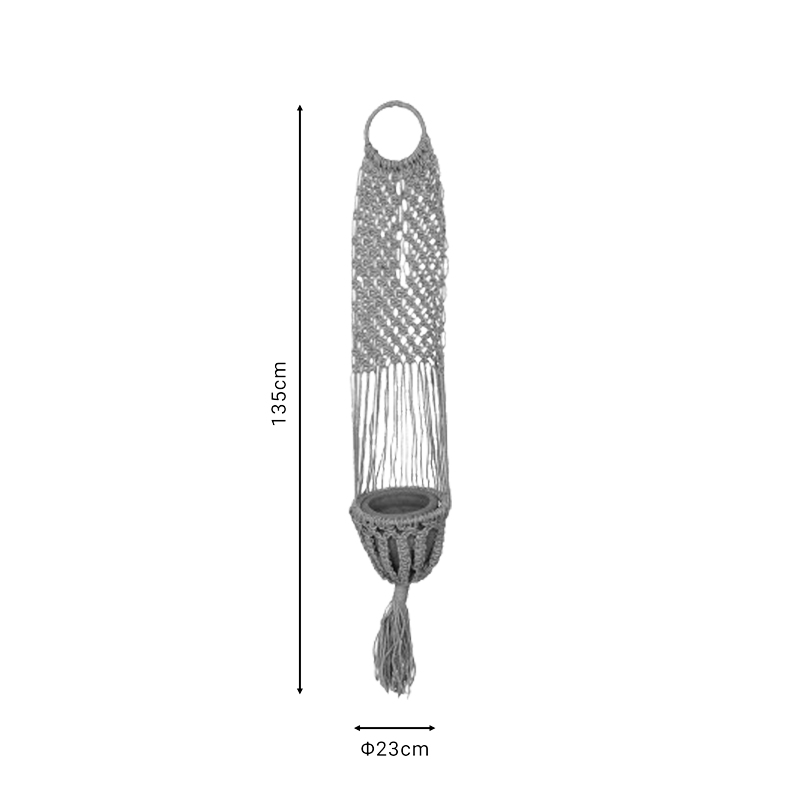 Висяща саксия Anerial естествена юта Φ23x135cm - Image 3
