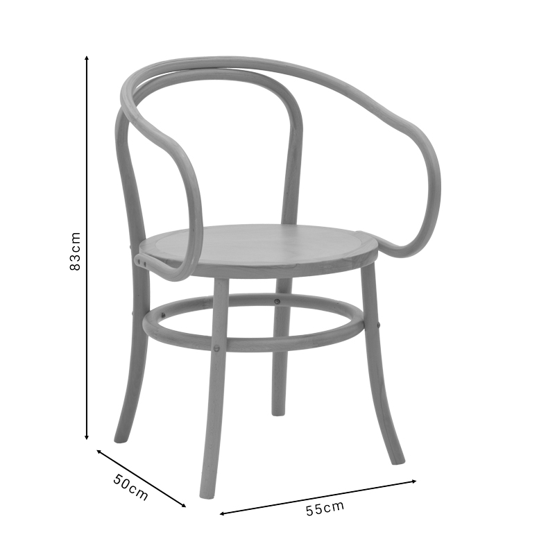 Стол Verfie естествен цвят бук 55x50x83см - Image 8