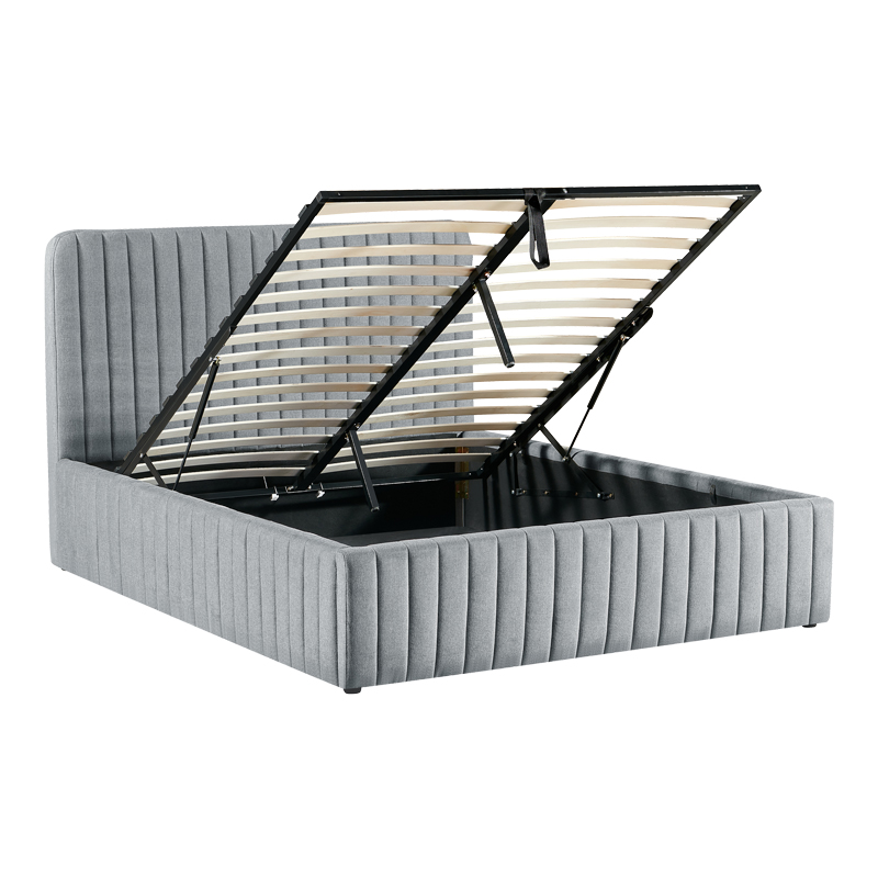 Двойно легло Zilin въглен-бежов плат 160x200 см. - Image 3
