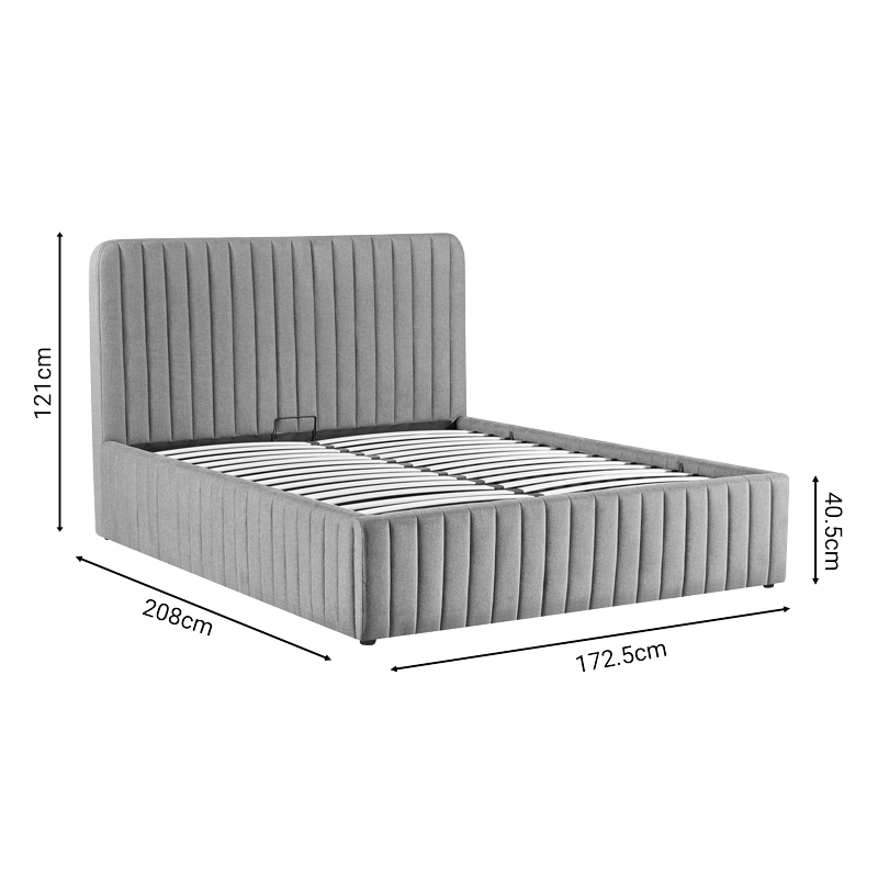 Двойно легло Zilin въглен-бежов плат 160x200 см. - Image 7
