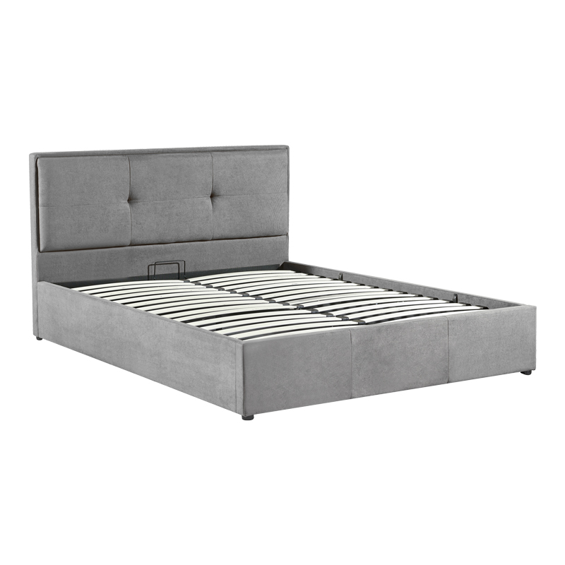 Двойно легло Sonnie с място за съхранение антрацитно кадифе 150x200 см - Image 2
