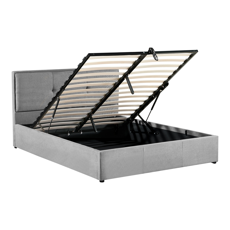 Двойно легло Sonnie с място за съхранение антрацитно кадифе 150x200 см - Image 3