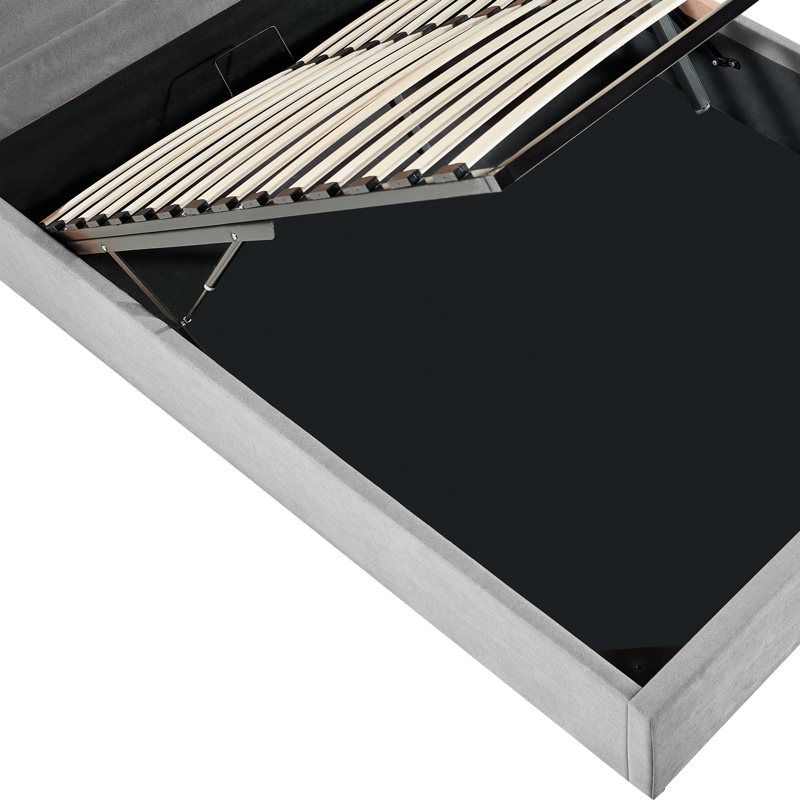 Двойно легло Sonnie с място за съхранение антрацитно кадифе 150x200 см - Image 6