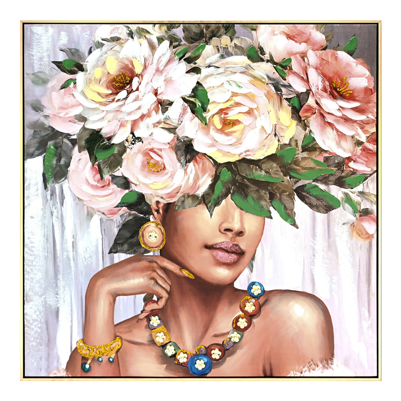Картина върху платно Flowergirl 82x4.5x82cm