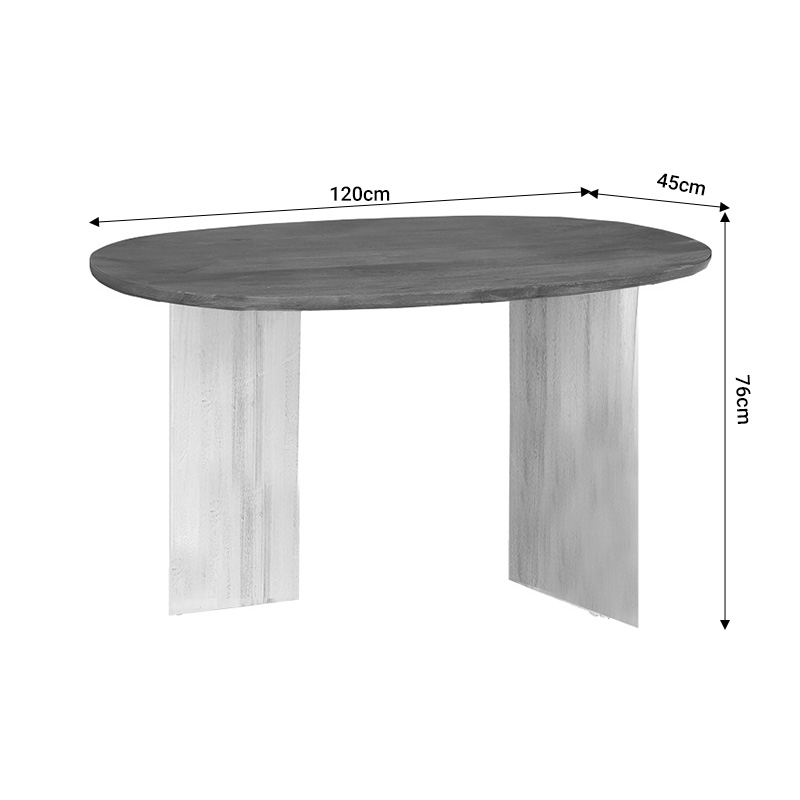 Конзола от естествено твърдо акациево дърво 120x45x76cm - Image 4