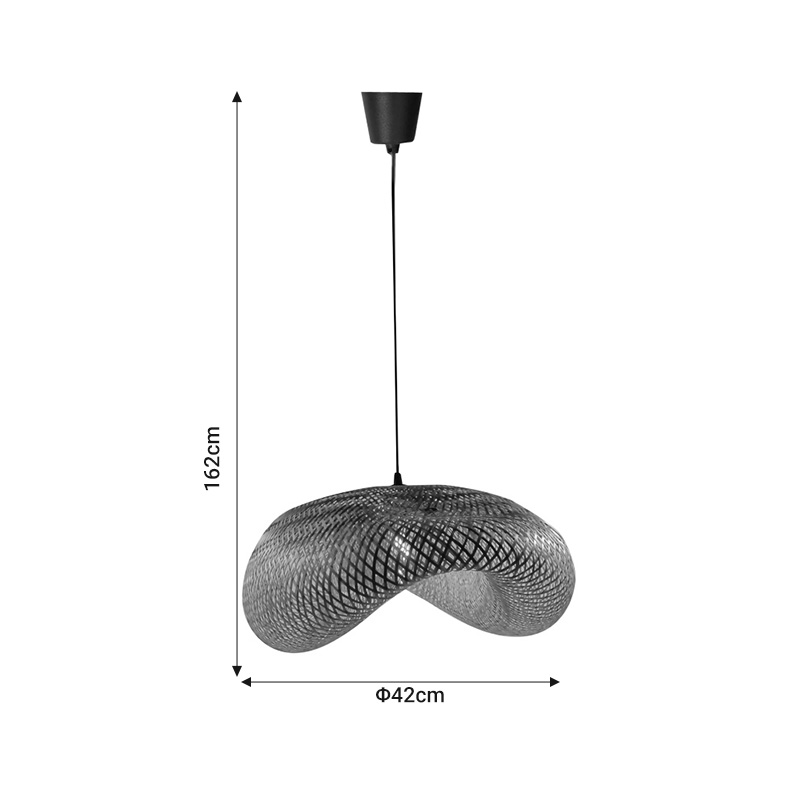 Плафон единичен Lighty естествен бамбук Φ42x162см - Image 3