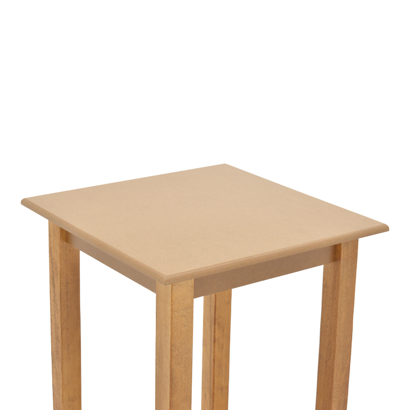 Маса Zolenio от масивна букова дървесина с повърхност mdf орехов гланц 60x60x76cm - Image 3