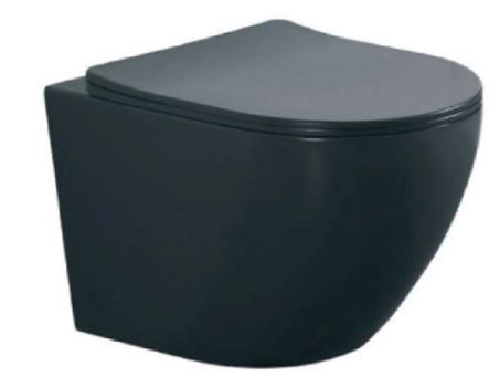 Тоалетна чиния Alpha RIM Black Mat