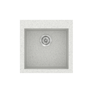Класическа гранитна мивка за кухня Sanitec Classic - 339 (50X50) в цвят Бял гранит