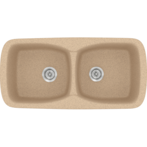Класическа гранитна мивка за кухня Sanitec Classic - 319 (93X51) в цвят Бежов гранит