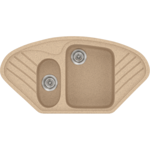 Класическа гранитна мивка за кухня Sanitec Classic - 302 (96X51) в цвят Бежов гранит