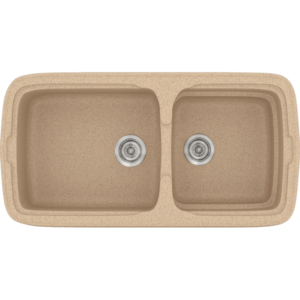 Класическа гранитна мивка за кухня Sanitec Classic - 305 (96X51) в цвят Бежов гранит