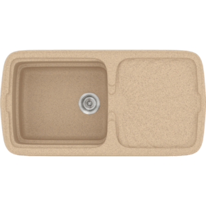 Класическа гранитна мивка за кухня Sanitec Classic - 306 (96X51) в цвят Бежов гранит