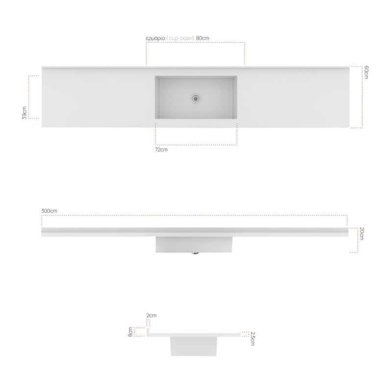 Гранитен плот за кухня с мивка Sanitec 608 - Image 2