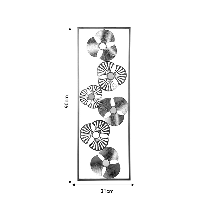 Декорация за стена Blomma античен златен метал 31x3,5x90cm - Image 4