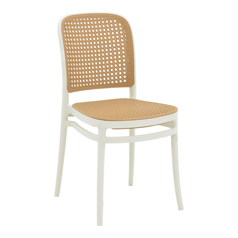 Градински стол Nereus natural-white 45x43x84cm