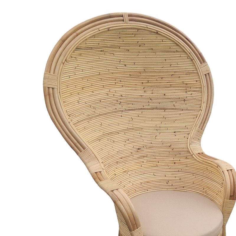 Кресло Rea natural rattan с бежова възглавница - Image 3