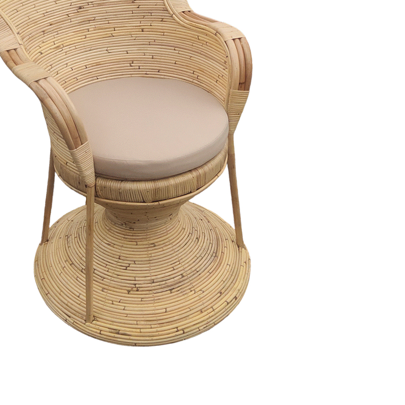 Кресло Rea natural rattan с бежова възглавница - Image 4