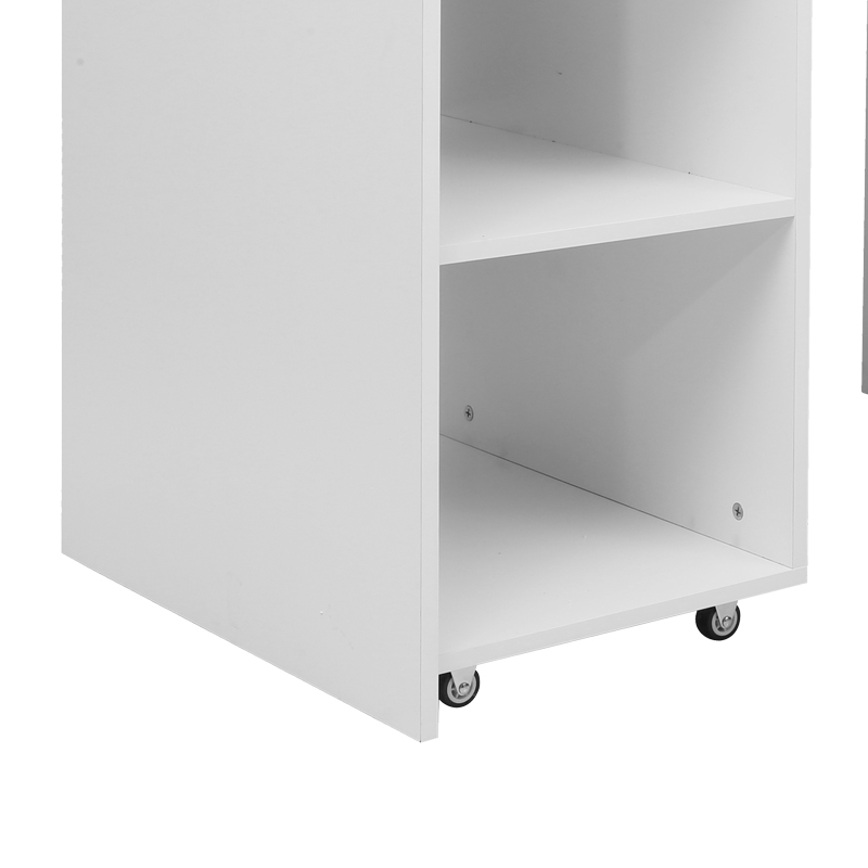Сгъваемо работно бюро Tivizual в бял цвят 140x60x72cm - Image 6