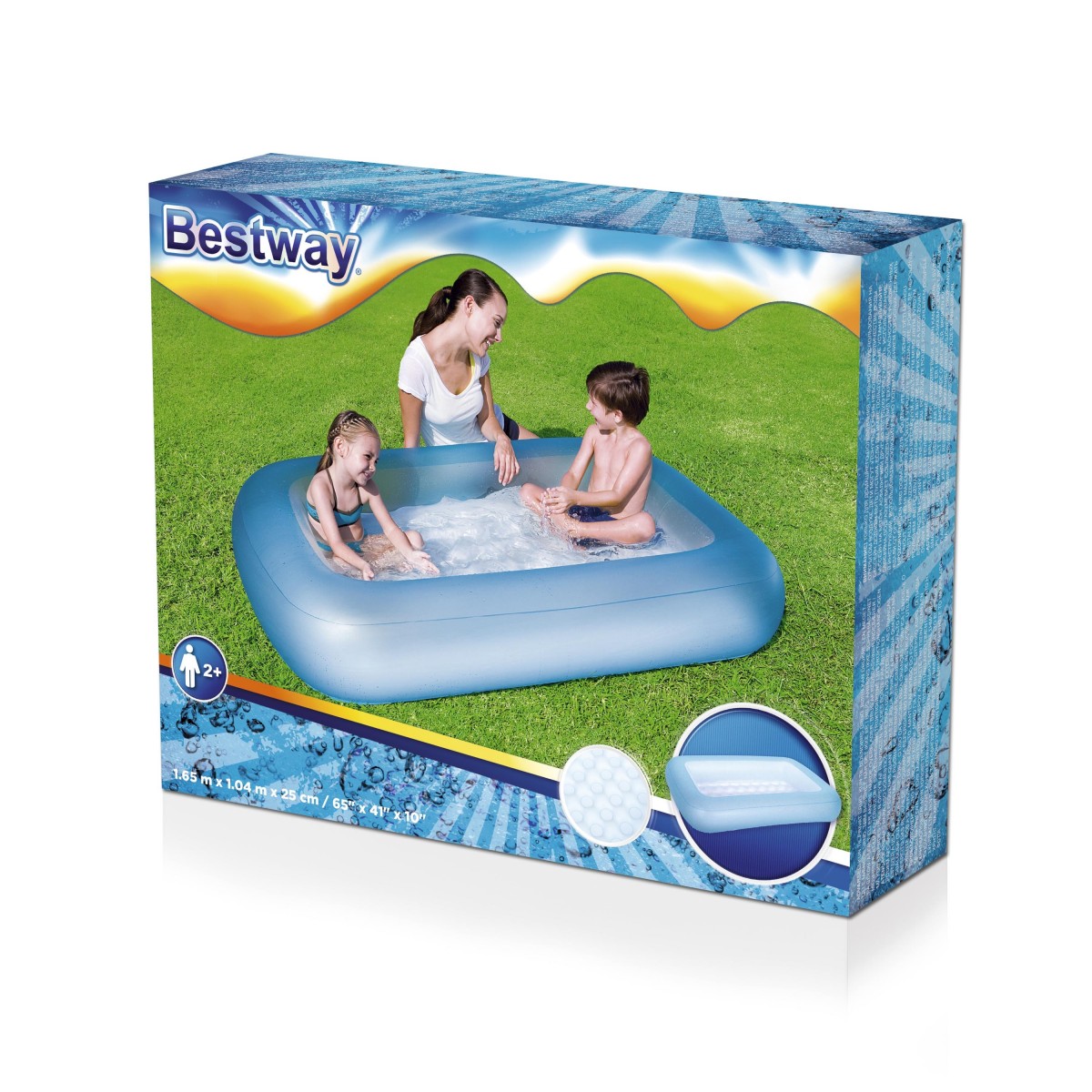 Правоъгълен детски надуваем басейн Bestway Aquababes 165х104х25см. - Image 8