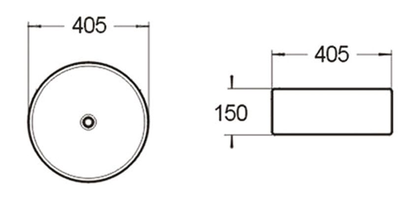 Умивалник STILE бял Ø40.5 - Image 2