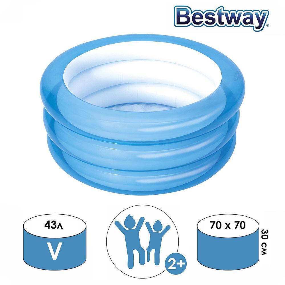 Надуваем детски - бебешки басейн Bestway 70х30см - Image 6