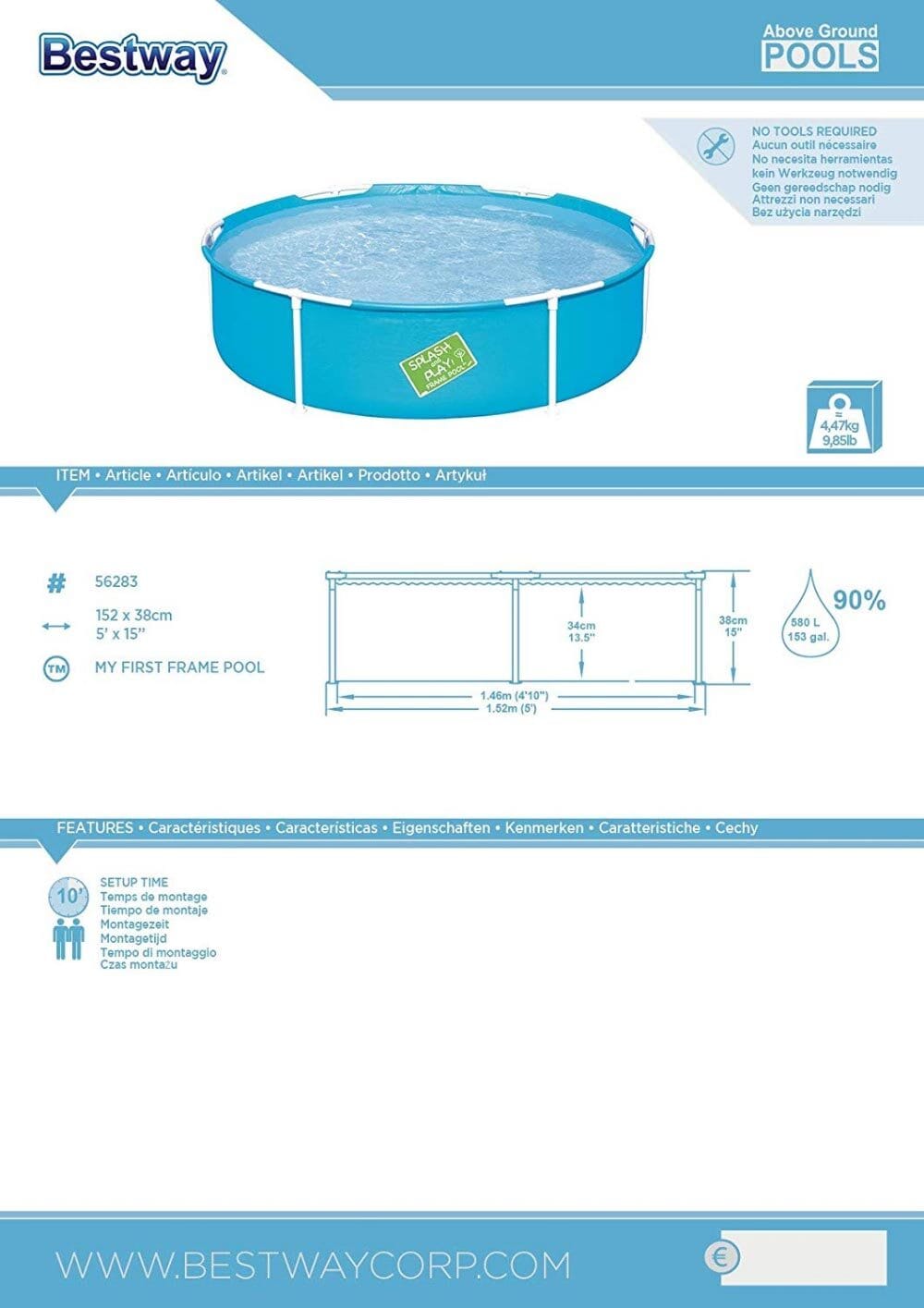 Детски басейн Bestway Splash and Play 152x38см - Image 4
