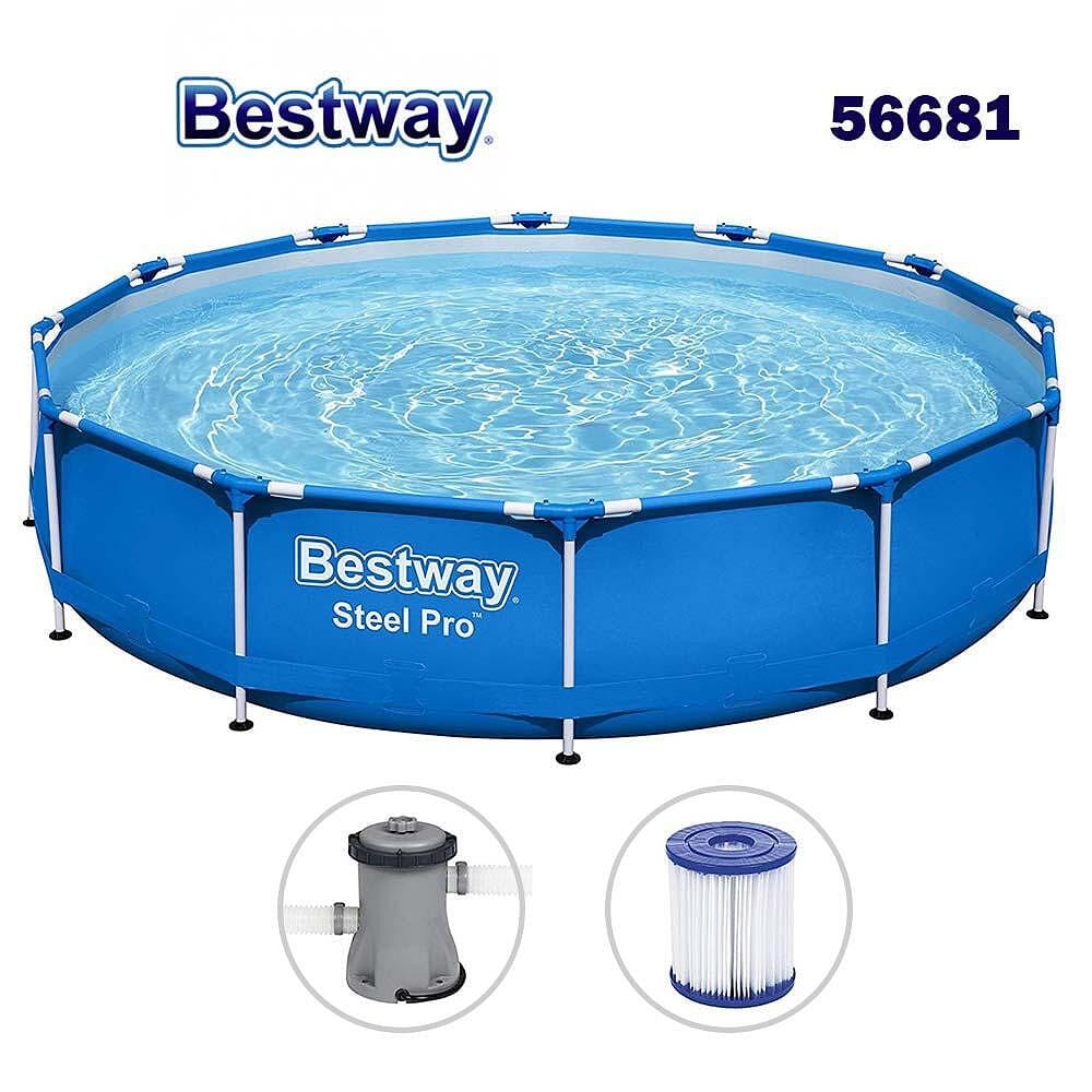 Сглобяем басейн с метална рамка Bestway Steel Pro 366x76см