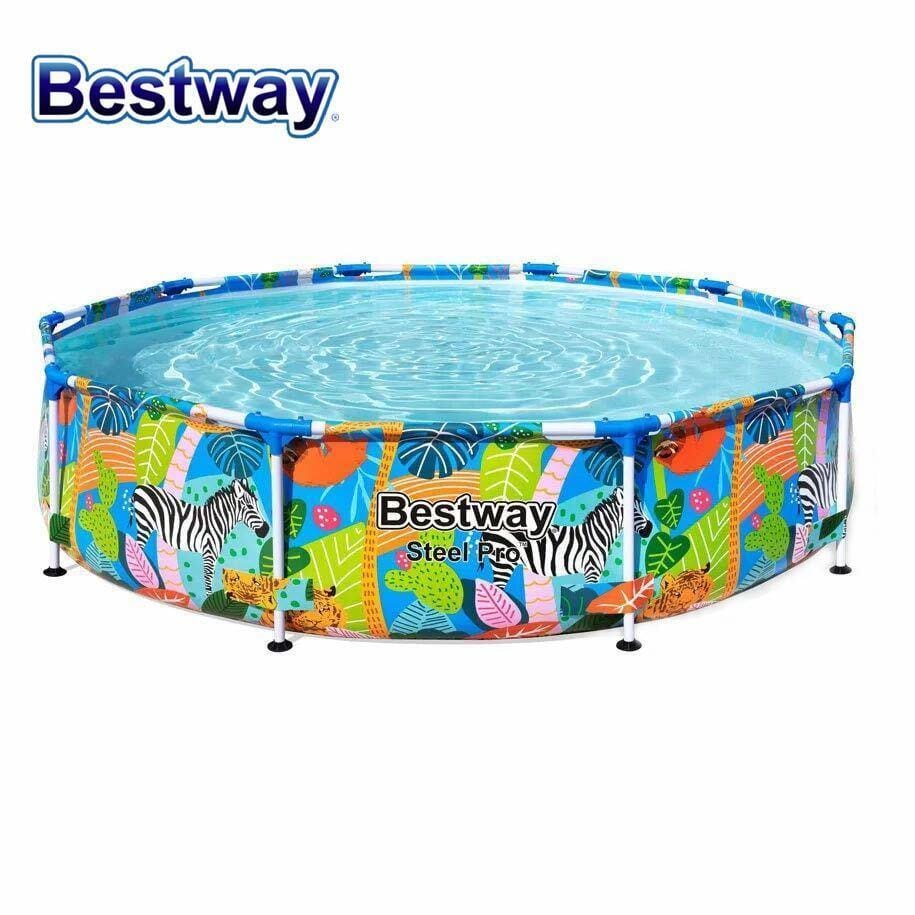 Сглобяем многоцветен басейн с метална рамка Bestway Steel Pro 305x66см - Image 5