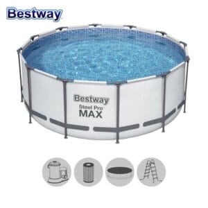 Сглобяем басейн с метална рамка Bestway Steel Pro Max 427x107см