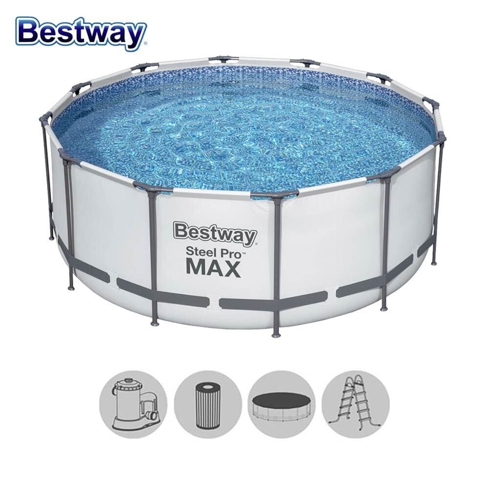 Сглобяем басейн с метална рамка Bestway Steel Pro Max 427x107см