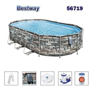 Сглобяем басейн с метална рамка Bestway Power Steel 610x366x122см