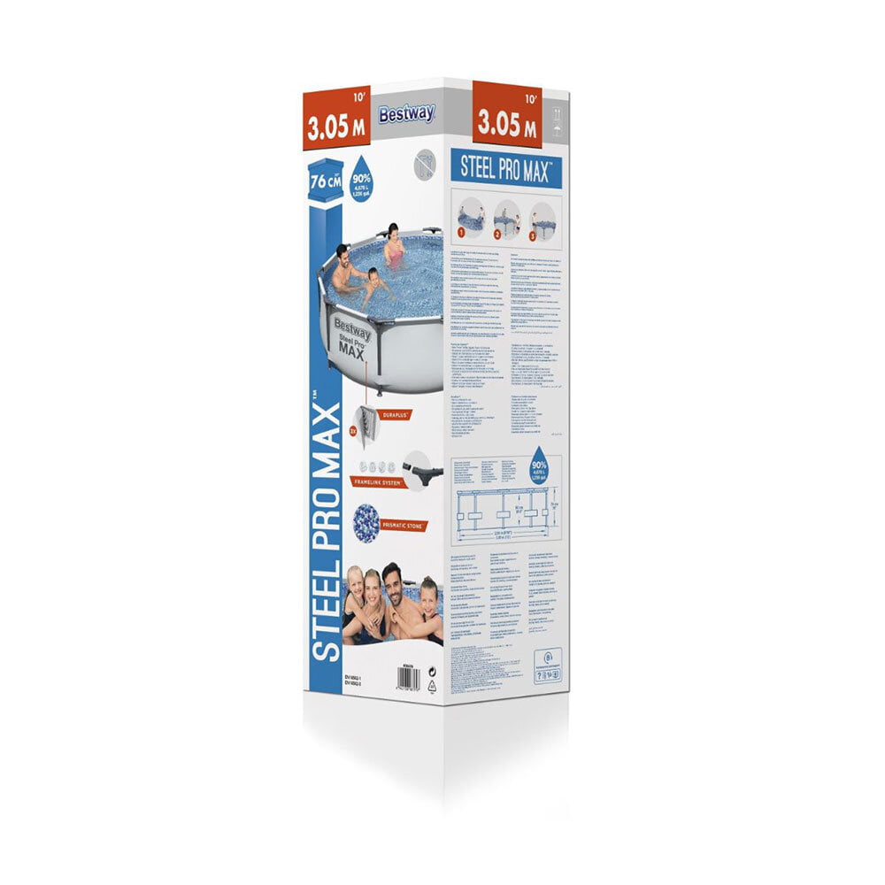 Сглобяем басейн Bestway Steel Pro Max с метална конструкция 305х76см - Image 4