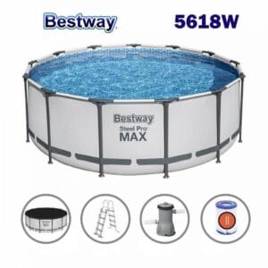 Сглобяем басейн с метална рамка Bestway Steel Pro Max 396х122см