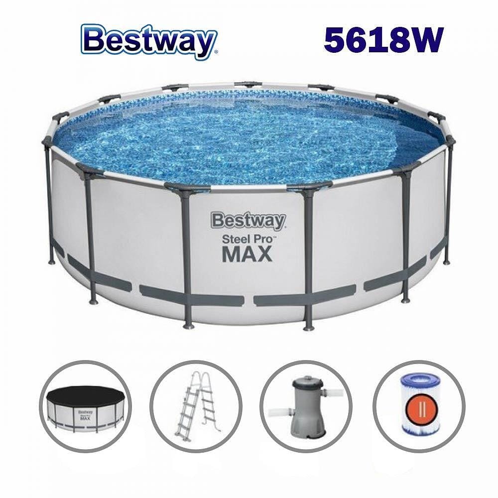Сглобяем басейн с метална рамка Bestway Steel Pro Max 396х122см