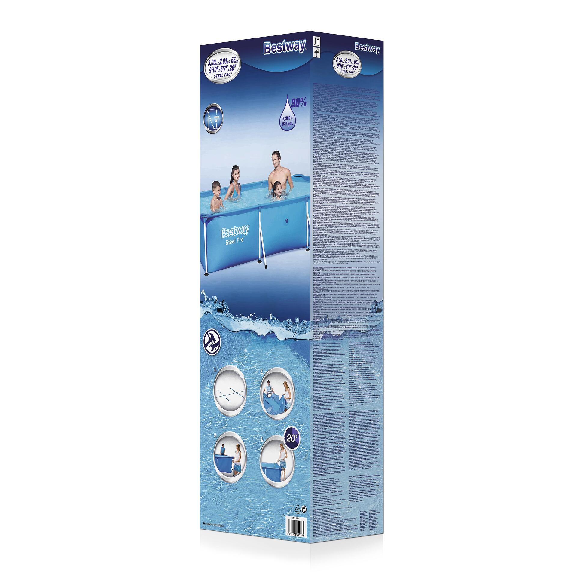 Сглобяем басейн Bestway Steel Pro 300x201x66cm - Image 4