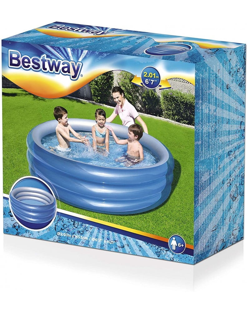 Надуваем басейн металик 201 х 53 см. BESTWAY 3ринга 6+ - Image 3
