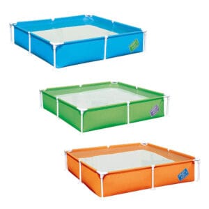 Детски сглобяем басейн с метална конструкция в 3 цвята 122x122x30.5см