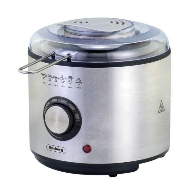 Фритюрник Rosberg 950W, 1л., фиксиран съд, S/S - Image 2