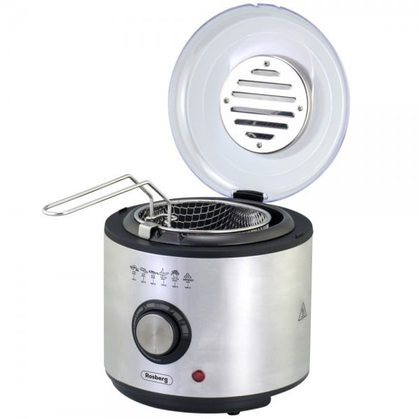 Фритюрник Rosberg 950W, 1л., фиксиран съд, S/S - Image 3