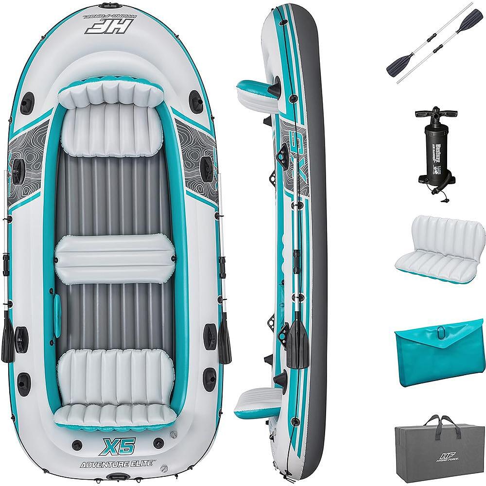 Надуваема петместна лодка Bestway Hydro-Force Adventure Elite X5 364х166см