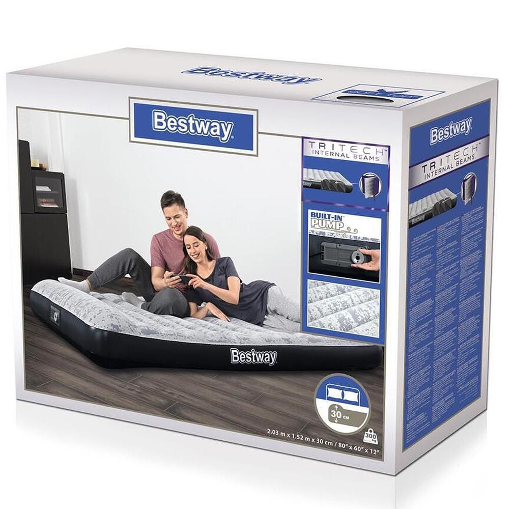 Надуваем двоен матрак Bestway QUEEN 203x152x30 cm с вградена електрическа помпа - Image 4