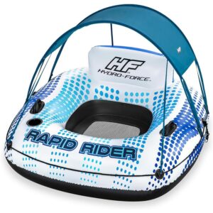 Надуваем шезлонг Hydro-Force Rapid Rider, в синьо и бяло 123x123x51 см