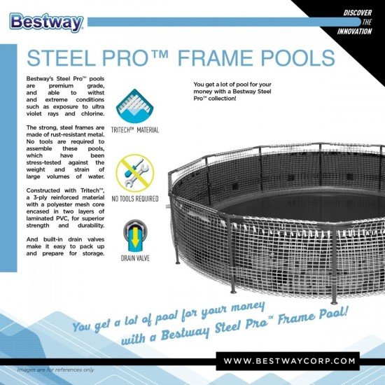 Сглобяем басейн STEEL PRO 366X76СМ BESTWAY - Image 4