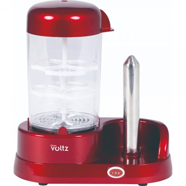 Уред за хот-дог Voltz 365W, с функция за варене на яйца, Червен
