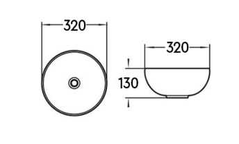 Умивалник BOWL бял 32х32 - Image 2