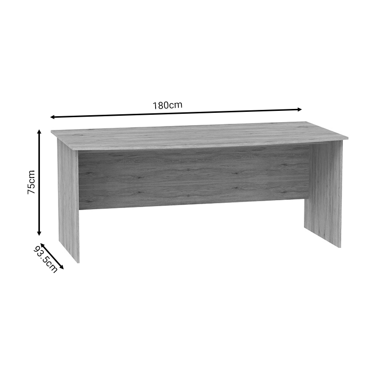Работно бюро професионално Anze естествен меламин 180x93.5x75cm - Image 3