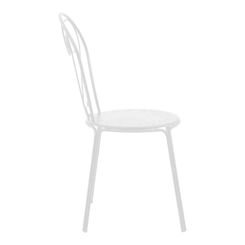 Метален стол Chari бял 49x55x90см - Image 3